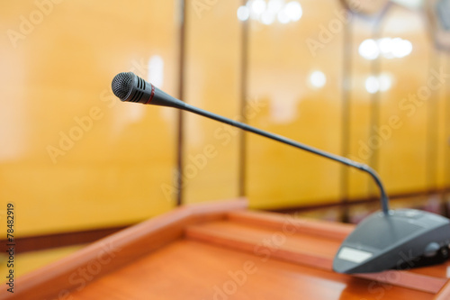 A mic in front of an Audience