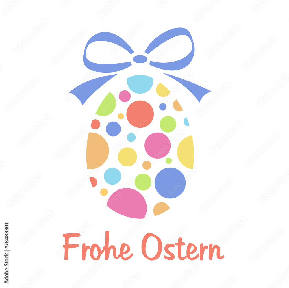 frohe Ostern Osterei mit Schleife frohe Ostern Osterei mit Schleife