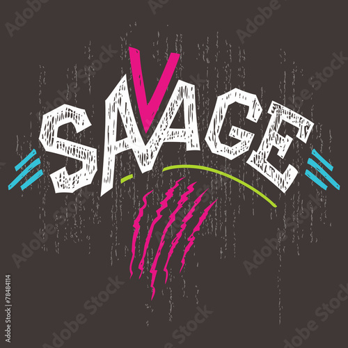 Savage t-shirt hand-lettering graphics photo