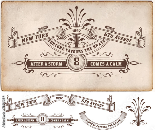 Retro label. Design elements. Vector