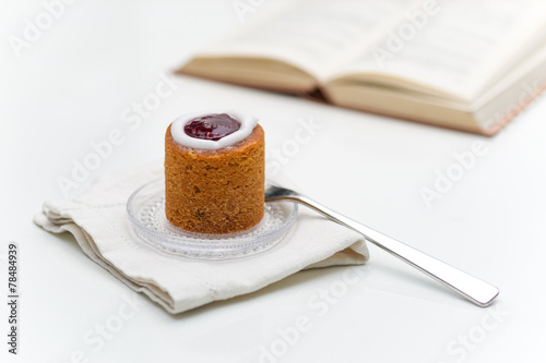 Wallpaper Mural Runeberg torte on plate next to book Torontodigital.ca