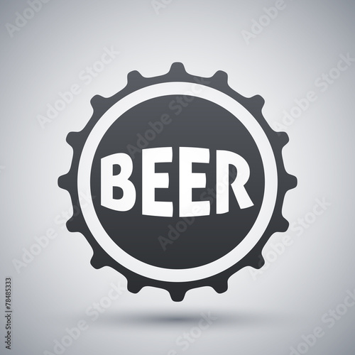 Vector beer bottle cap icon