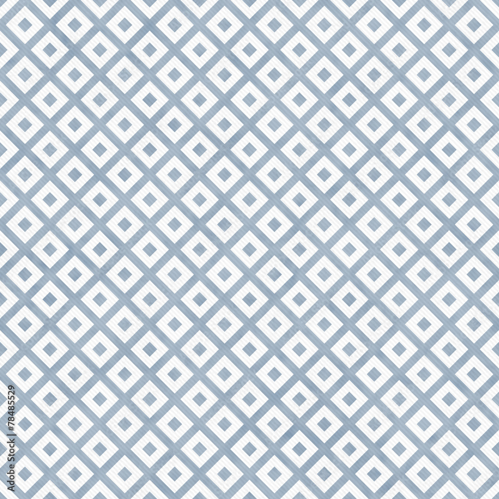 Blue and White Diagonal Squares Tiles Pattern Repeat Background