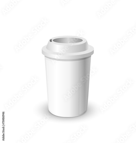 coffee cup realistic mock up isolated