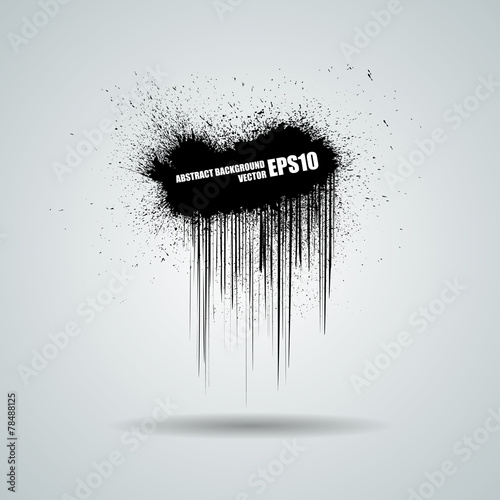 Abstract grunge background. Vector black banner