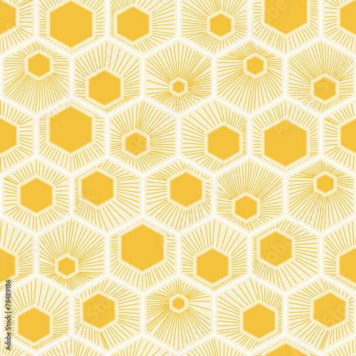 vector honeycomb pattern yellow