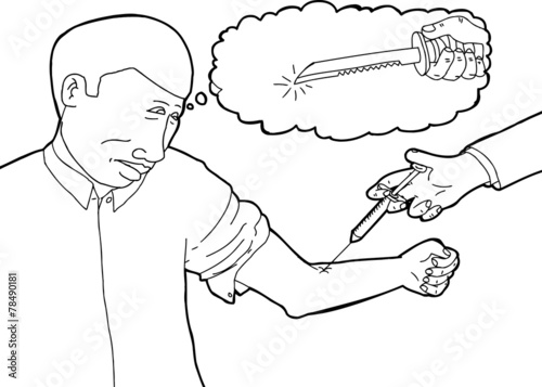 Worried Patient Afraid of Needle