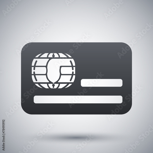 Credit card icon, stock vector