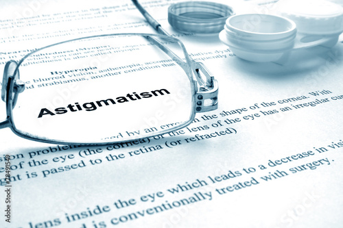 Bilde på lerret Paper with words astigmatism