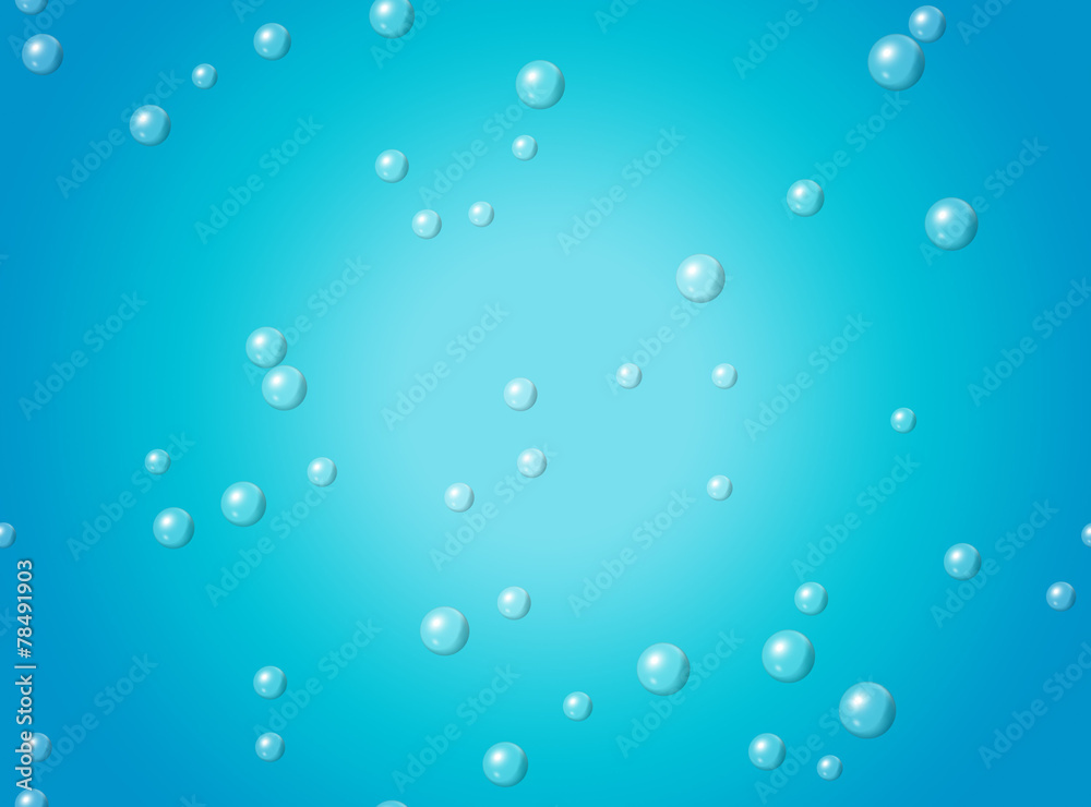 Sea blue turquoise light water with transparent air bubbles background with empty space for text.