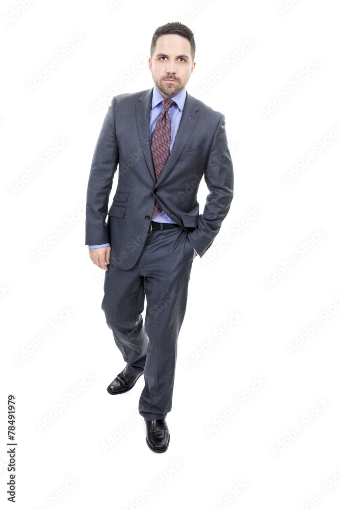 Friendly and smiling businessman looking at camera with Friendly and smiling businessman looking at camera with