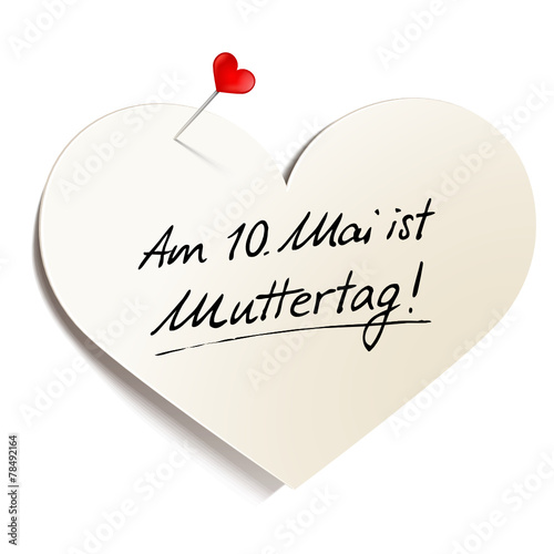 Herzförmiges Memo - Muttertag 2015