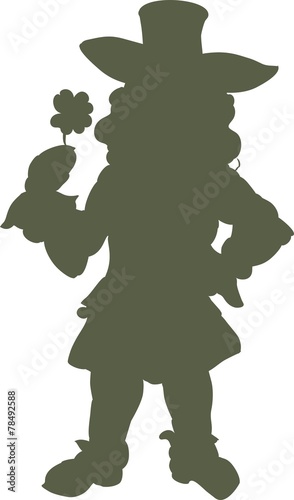 Silhouette of leprechaun