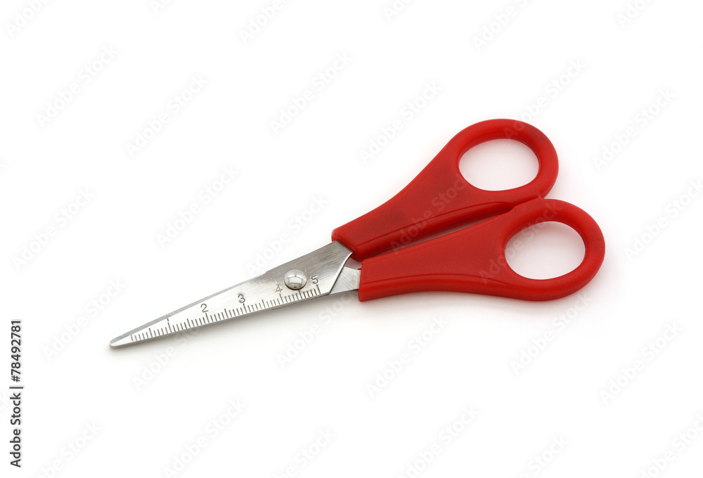 rote Papierschere rote Papierschere