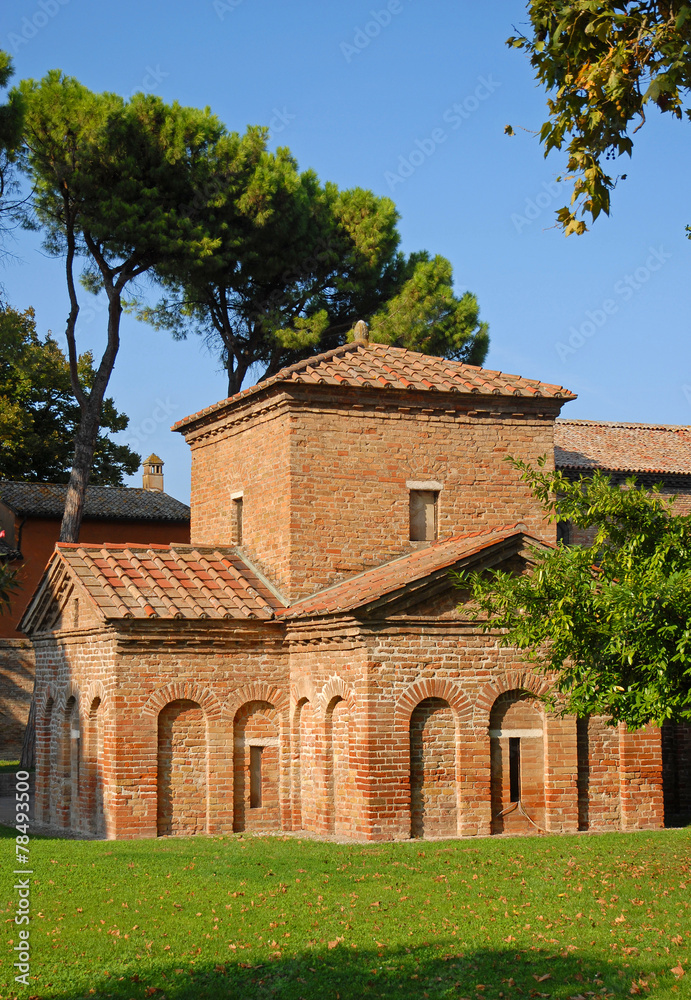 Ravenna world famous Galla Placidia mausoleum