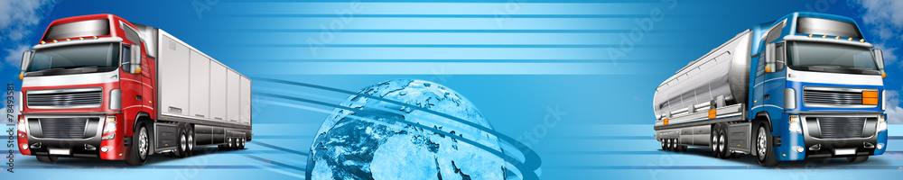 Logistik und Verkehr, Transportwesen, Spedition, Banner Logistik und Verkehr, Transportwesen, Spedition, Banner