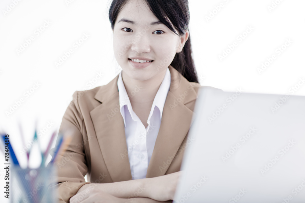young asian businesswoman working in office
