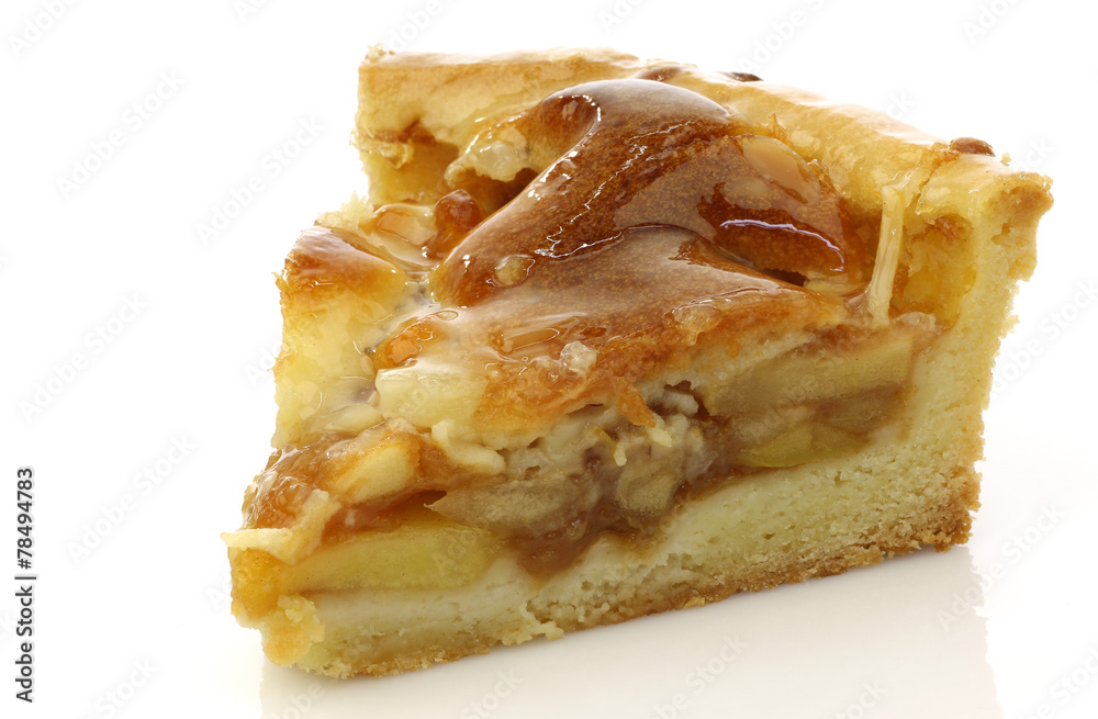 fresh piece of fresh apple pie on a white background fresh piece of fresh apple pie on a white background