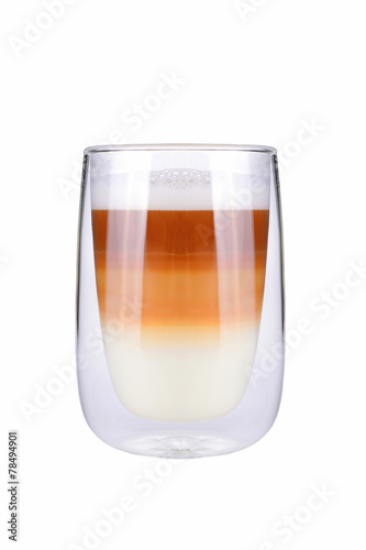 Glass of latte