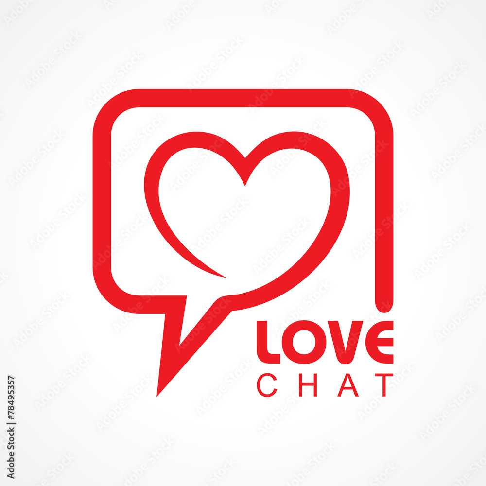 Chat for love concept stock vector Chat for love concept stock vector