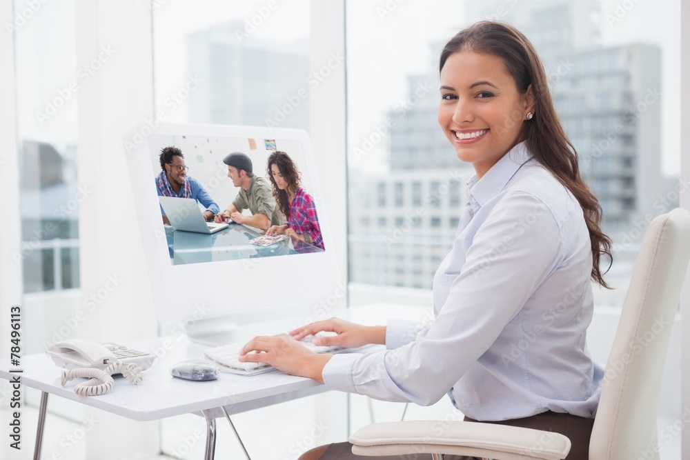 Composite image of creative team working together Composite image of creative team working together