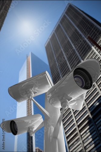 Composite image of cctv camera