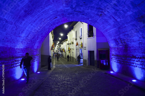 Entrance to the neighborhood of La Ronda, Quito, Ecuador