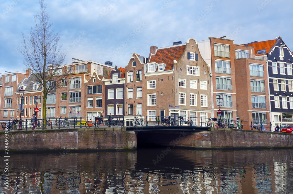 Amsterdam canal and building