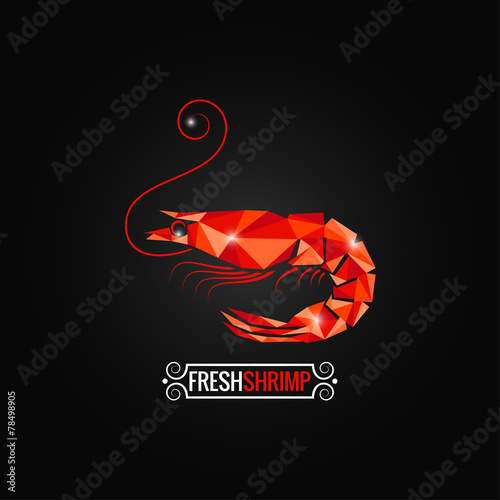 shrimp seafood poly design background