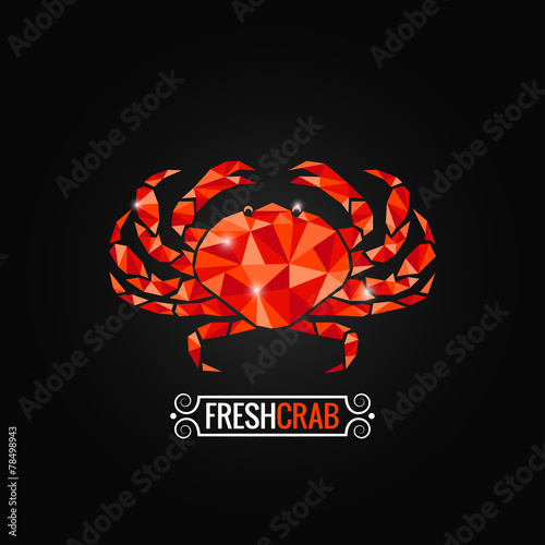 crab seafood poly design background