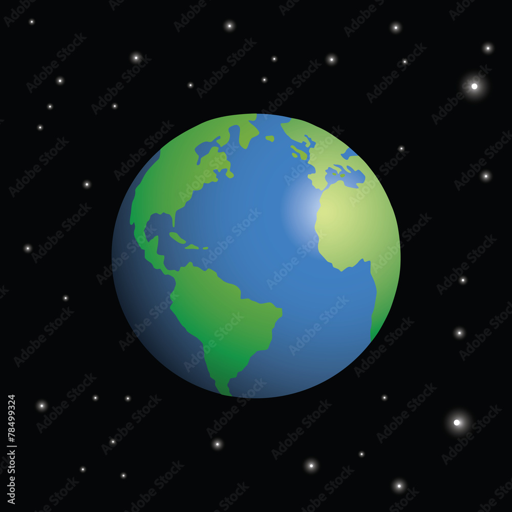Planet earth surrounded by stars Planet earth surrounded by stars