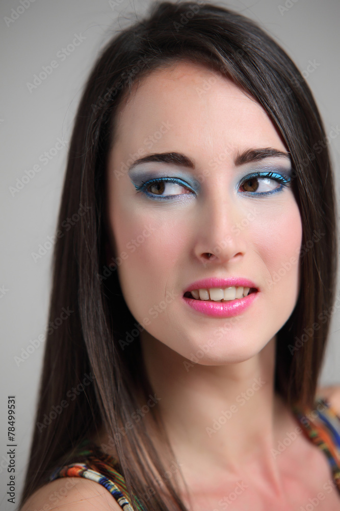 Girl portrait with fashion makeup Girl portrait with fashion makeup