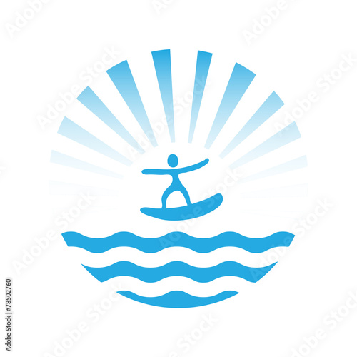 wakeboard, vector icon