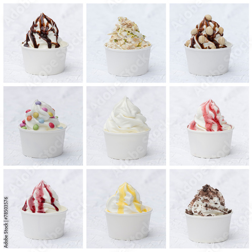Frozen Yoghurt Collage photo