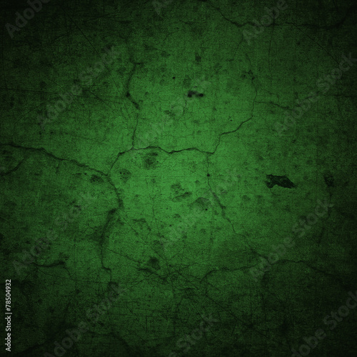 Grunge green background with ancient ornament