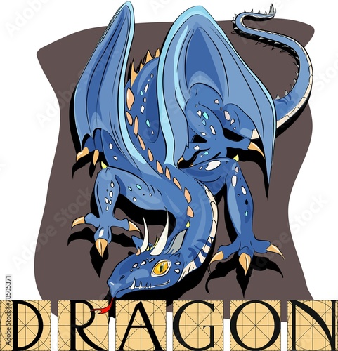 Dragon with title