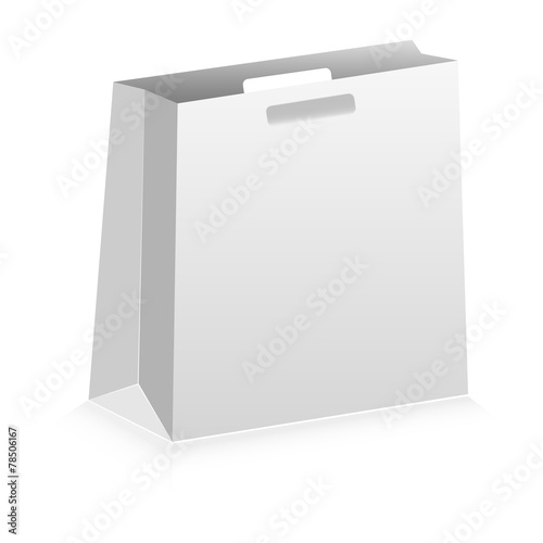 bag paper white background isolated illustration