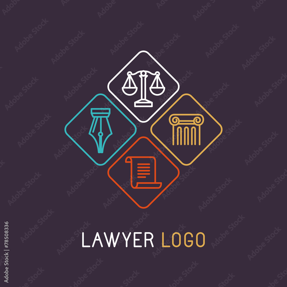 Vector linear logo Stock Vector | Adobe Stock