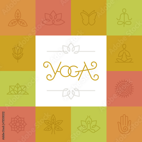 Vector linear yoga logo