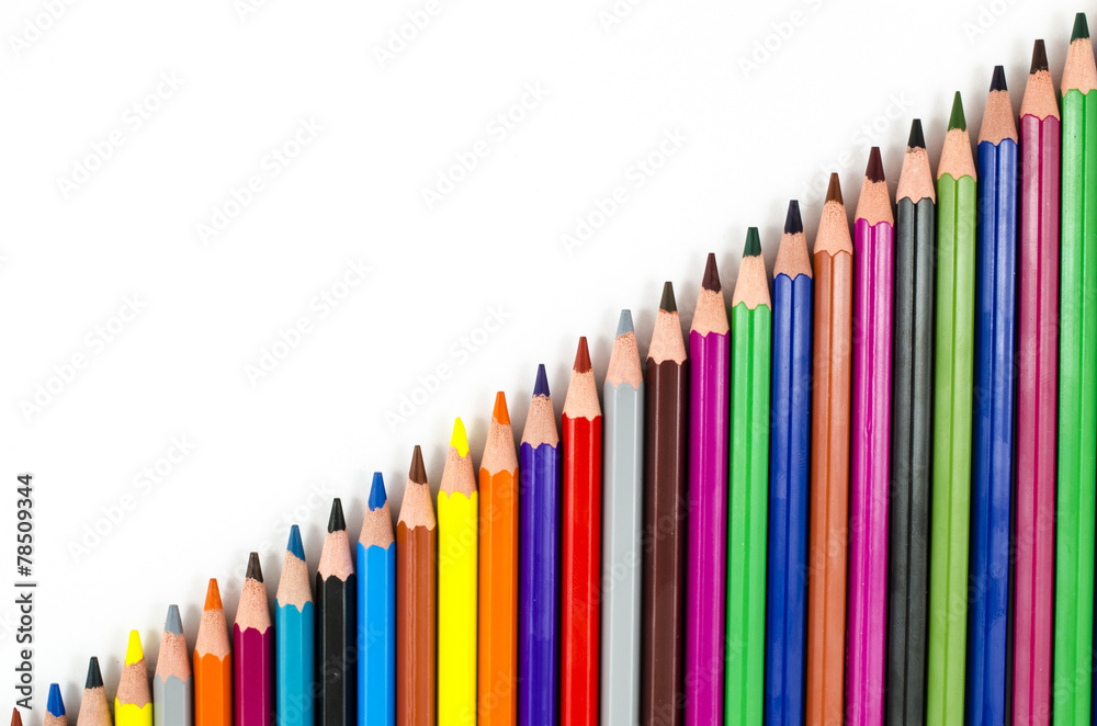 Color pencils isolated on white Color pencils isolated on white