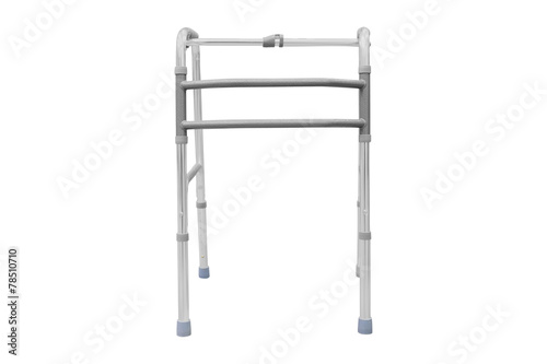 Adjustable folding walker for elderly, disabled