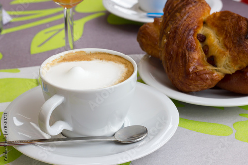 Cappuccino and pastries