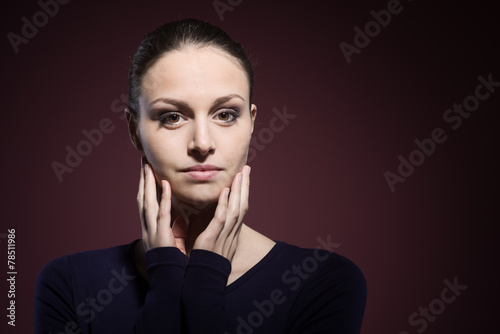 Pensive woman portrait
