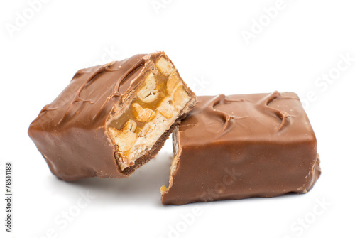 Schilderij op canvas chocolate with nuts