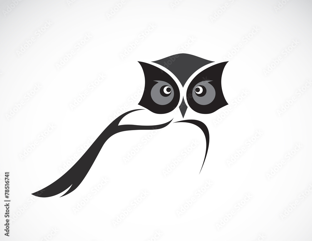 Obraz premium Vector of an owl design on white background. Birds. Animals.