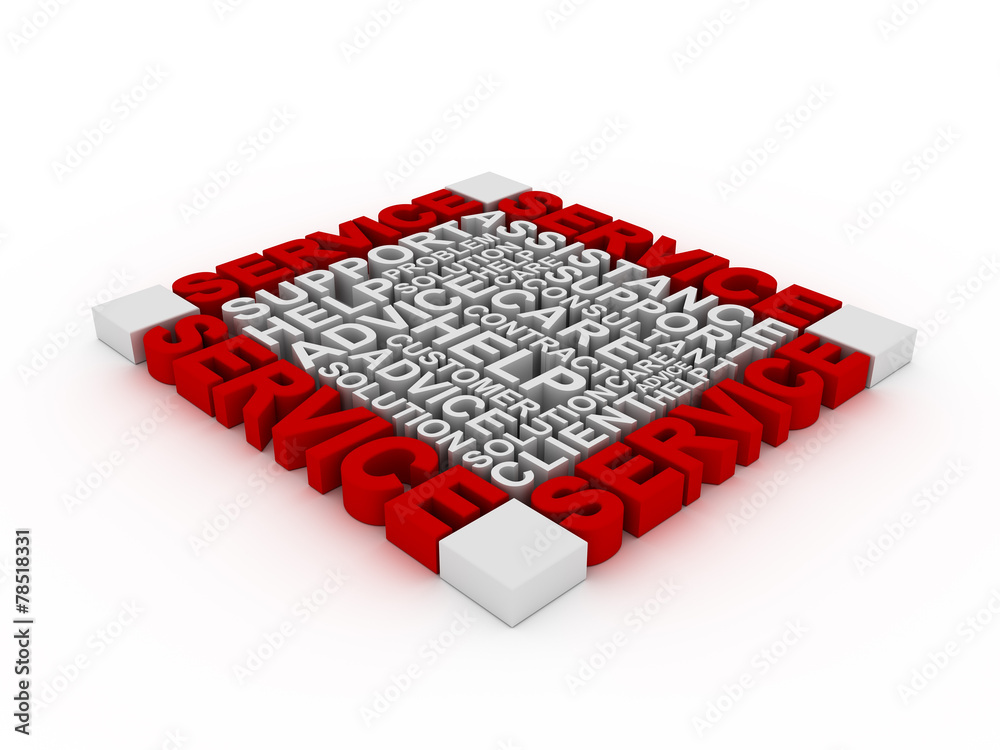 Fototapeta premium Service concept words