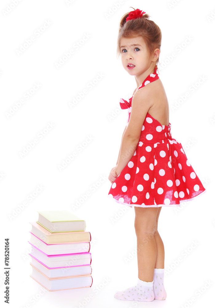 Elegant little girl in a summer dress Elegant little girl in a summer dress