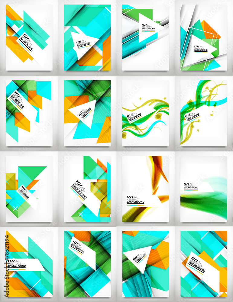 Fototapeta premium Flyers, Brochure Design Template Set