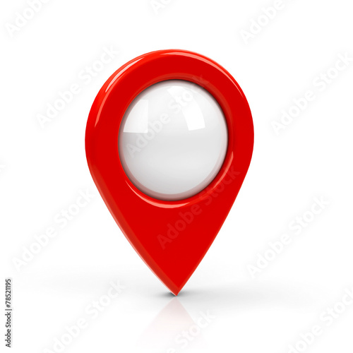Red map pointer blank photo