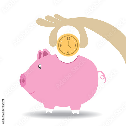Piggy Bank save time or make time compare Vector ,eps10